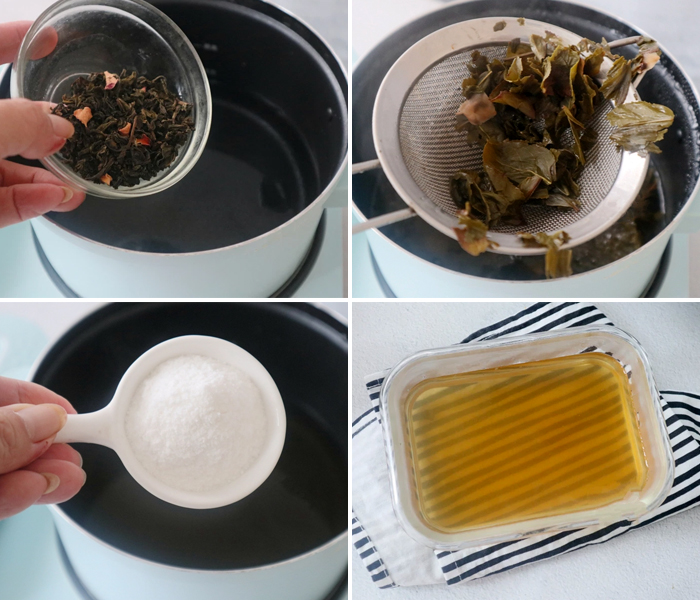 Nấu thạch trà với bột rau câu Vũ Minh Soviagar