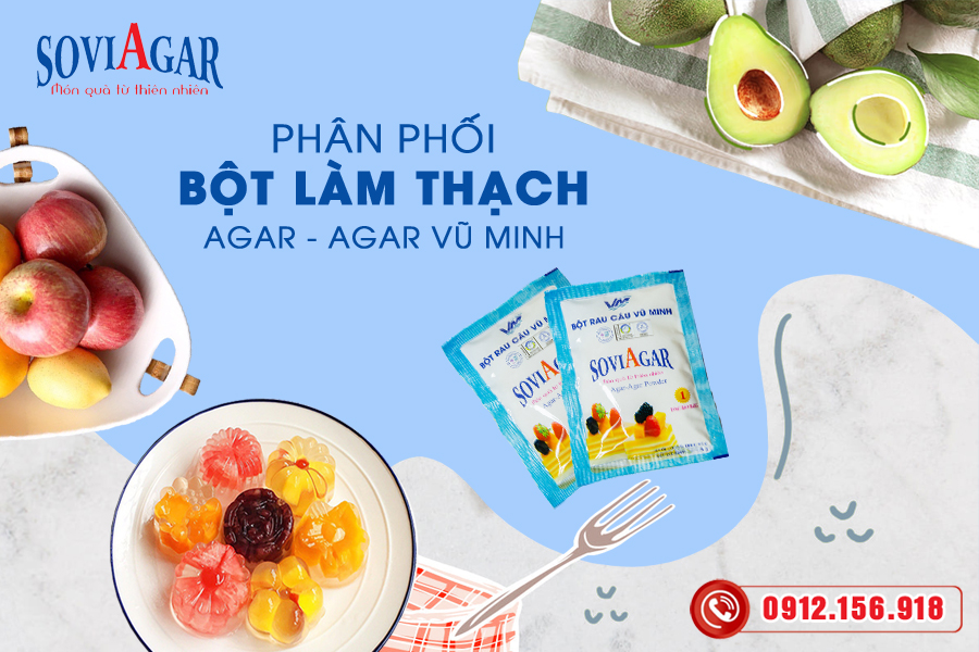 Agar Việt Nam- Vũ Minh chuyên phân phối, sản xuất bột rau câu chất lượng, uy tín hàng đầu hiện nay