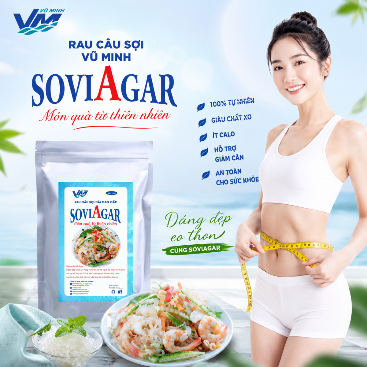 Eo Thon Dáng Đẹp Với Rau Câu Sợi Vũ Minh Soviagar – 