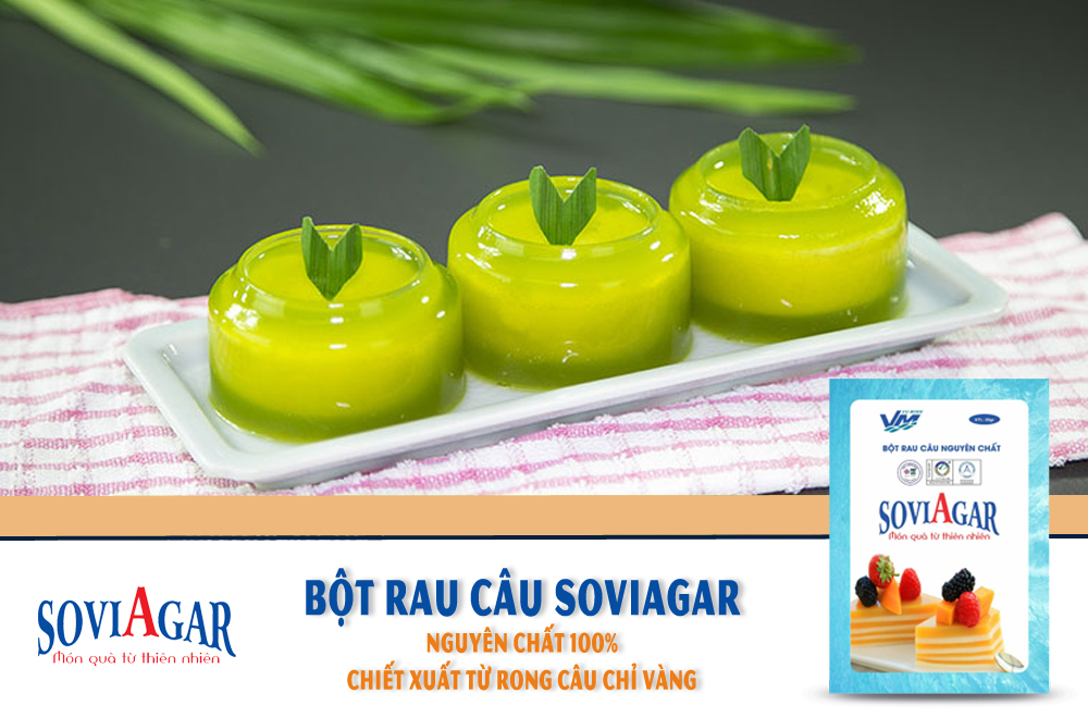 Bột rau câu Vũ Minh SoviAgar nguyên chất 100%, chiết xuất từ Rau Câu Chỉ Vàng