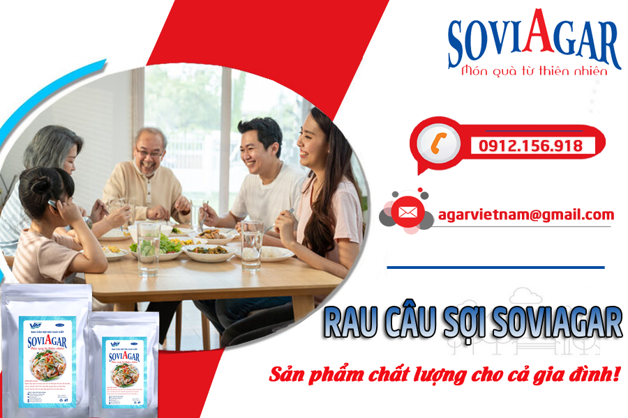 Rau câu sợi Vũ Minh SoviAgar, sản phẩm chất lượng dành cho cả gia đình