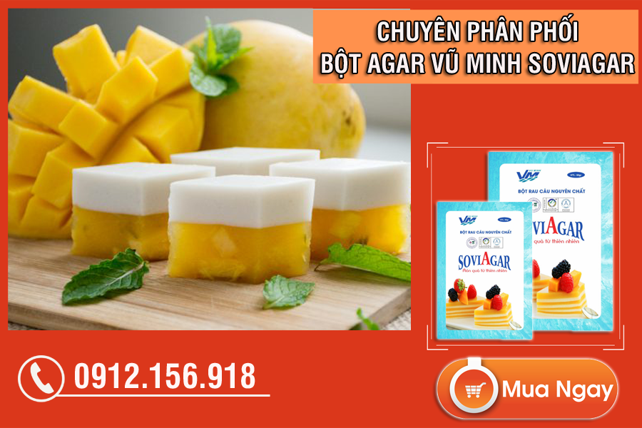 Chuyên phân phối bột agar- agar Vũ Minh SoviAgar số lượng lớn, giá tốt