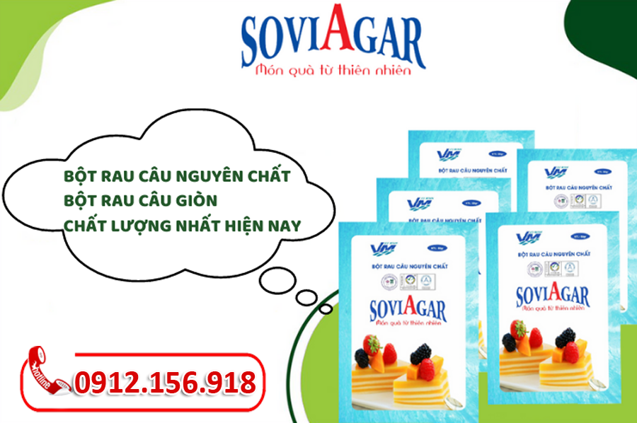 Nơi bán bột rau câu nguyên chất, bột rau câu giòn chất lượng nhất hiện nay