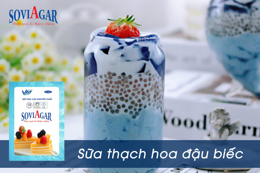 Trổ tài làm sữa thạch hoa đậu biếc - Cả nhà ai cũng mê