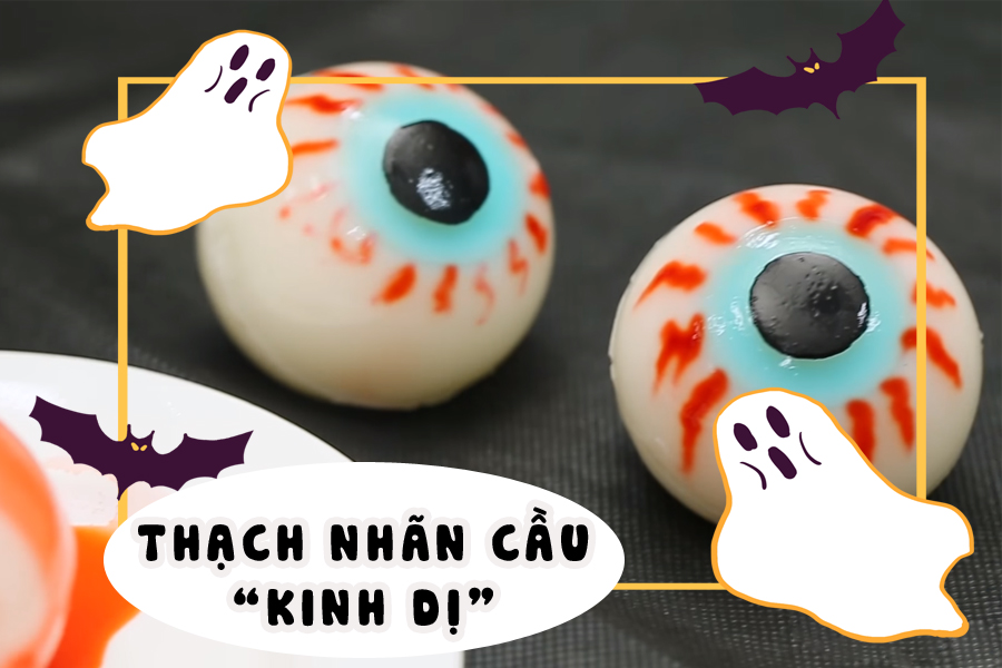 Thạch nhãn cầu kinh dị cho bữa tiệc Halloween đơn giản ngay tại nhà