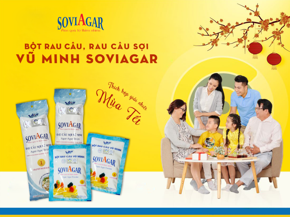 Bột rau câu, rau câu sợi giòn Vũ Minh Soviagar - Thích hợp giải nhiệt mùa tết