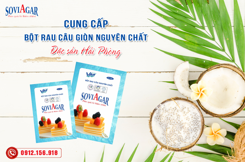 Bột rau câu Vũ Minh Soviagar - Sản phẩm được ưa chuộng và tin dùng tại Việt Nam