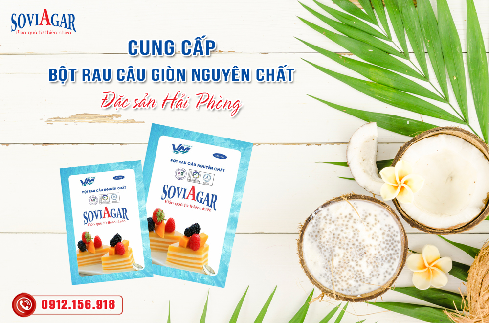 Địa chỉ bán bột rau câu Vũ Minh Soviagar - Đặc sản Hải Phòng chính gốc