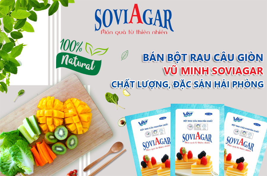 Bột rau câu nguyên chất từ rong câu chỉ vàng tại Hải Phòng