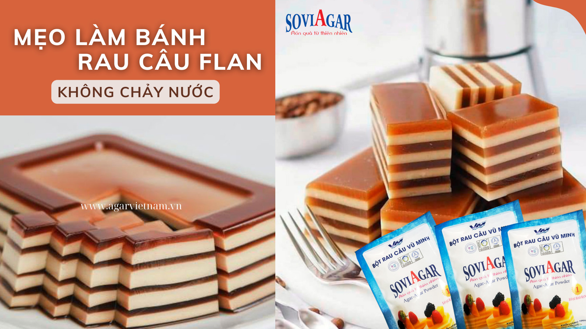 Mẹo hay làm bánh trung thu rau câu flan không bị chảy nước