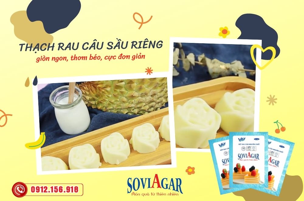 Rau câu sầu riêng - lá dứa thơm ngon nức mũi