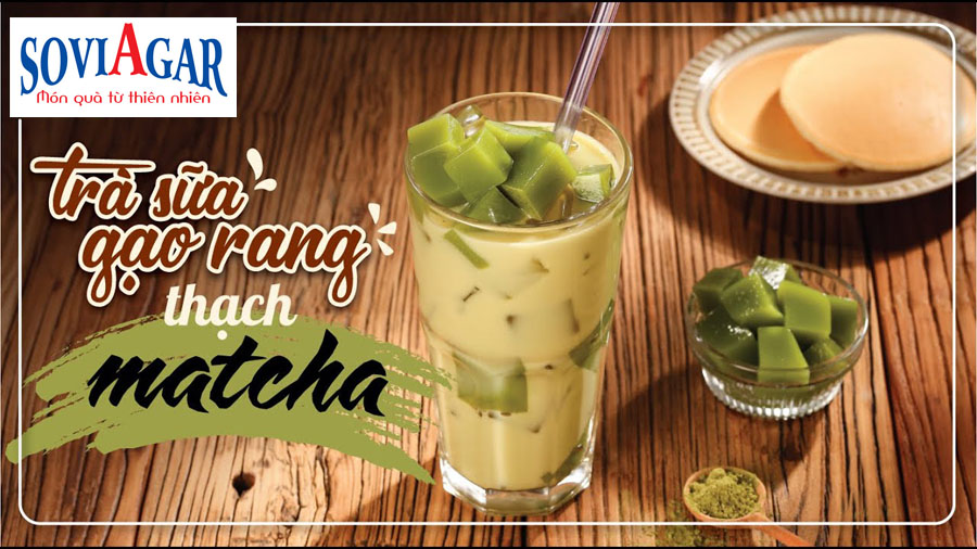 Trà sữa gạo thạch matcha thanh mát ngọt dịu, ngon mát mà cực dễ làm