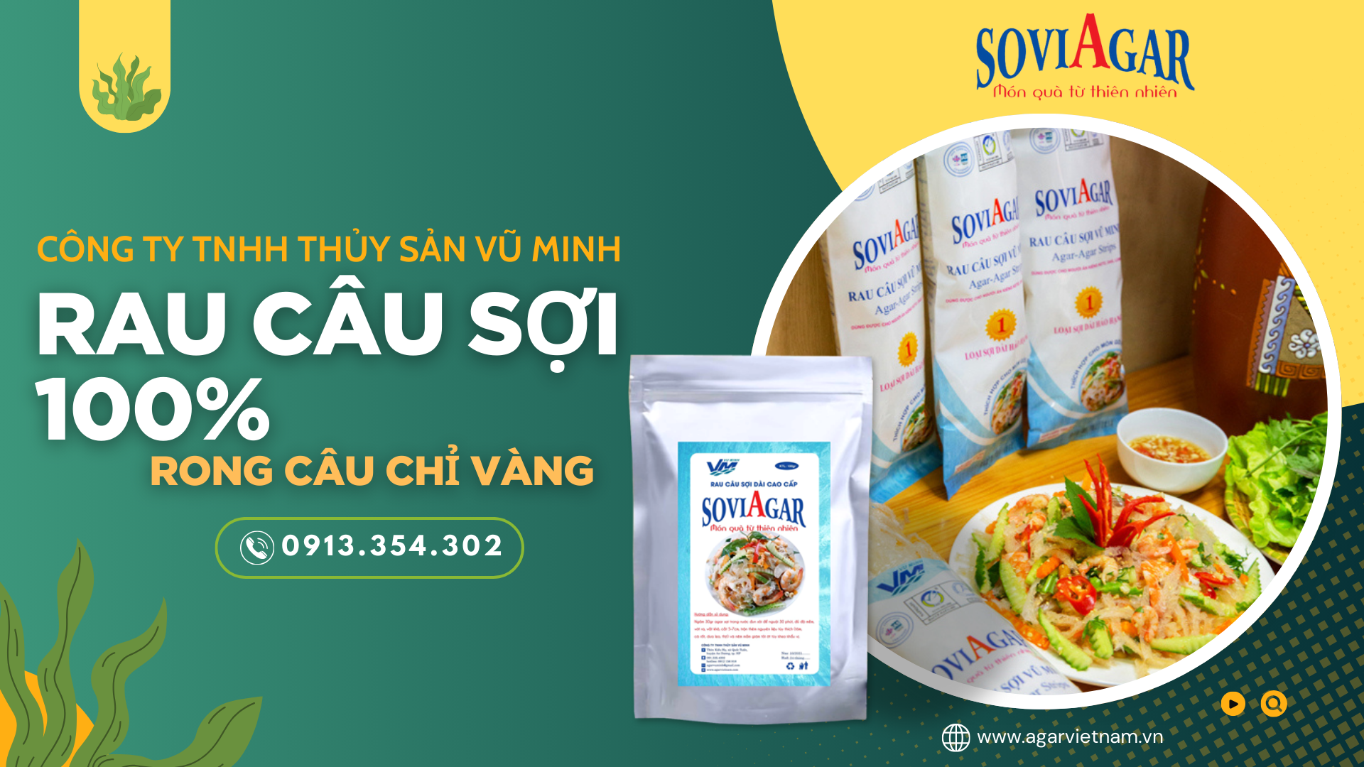 Bí quyết sống khoẻ sống đẹp với rau câu sợi Vũ Minh Soviagar