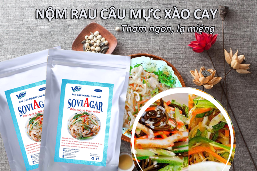 Gỏi Mực Chua Cay Đổi Gió Cuối Tuần – Giòn Mát Rau Câu Sợi, Đậm Đà Hương Biển