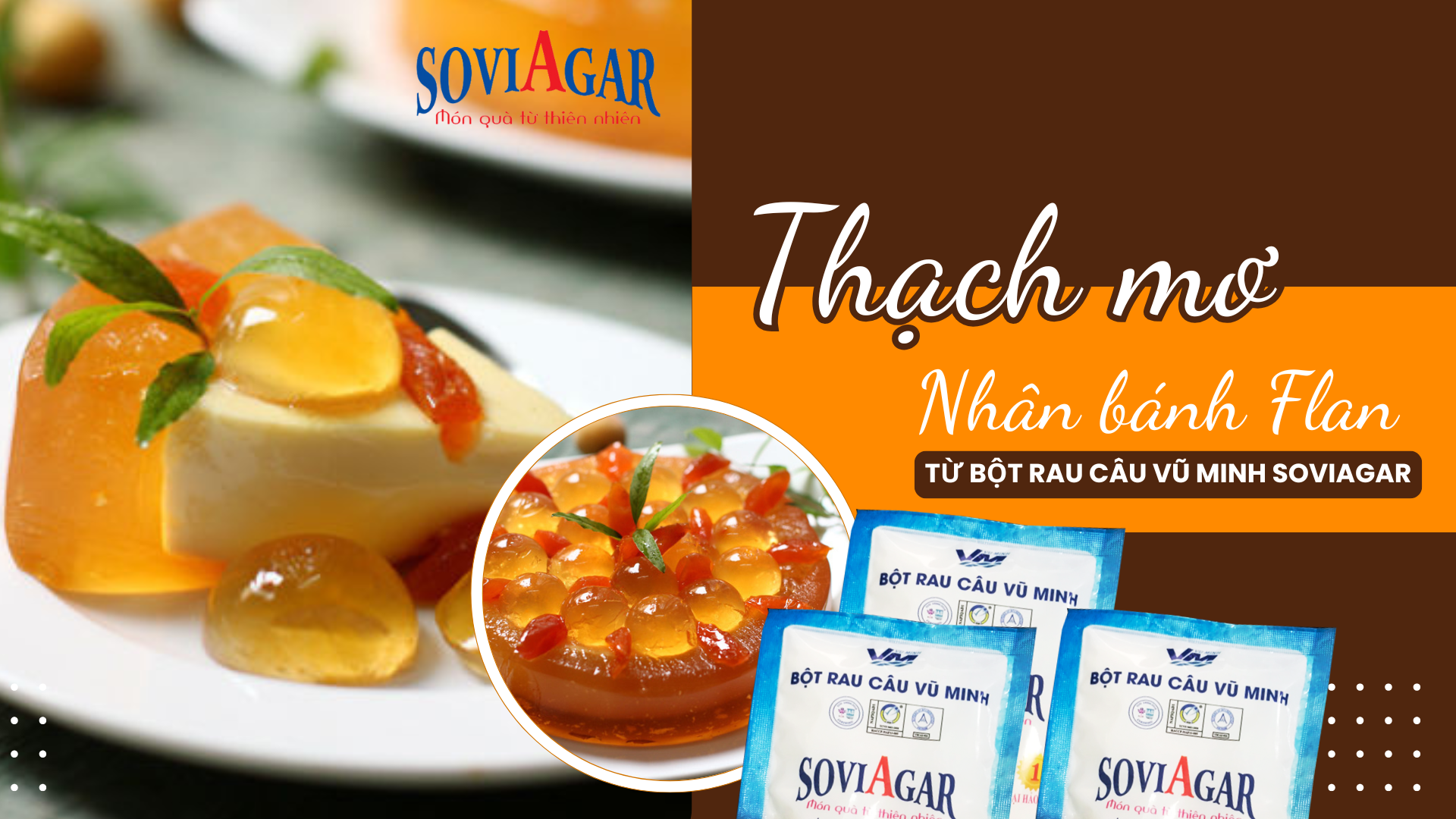 Ngọt Ngào – Thanh Mát – Khó Cưỡng Với Thạch Mơ Nhân Bánh Flan