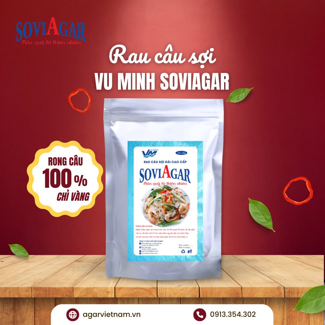 Rau Câu Sợi Vũ Minh Soviagar – Giòn Ngon Tận Hưởng, Dinh Dưỡng Hàng Ngày