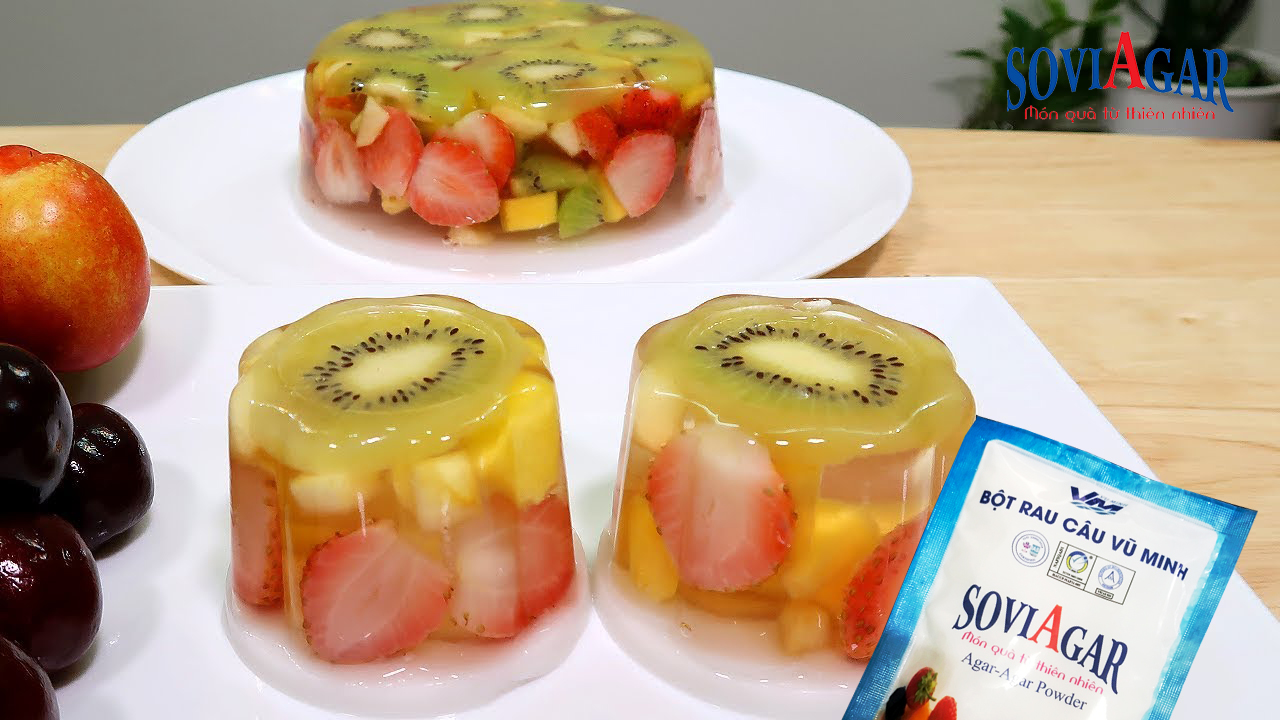 Thạch Trái Cây Hoa Quả Ngon Từ Bột Rau Câu Vũ Minh Soviagar  – Món Tráng Miệng Thanh Mát