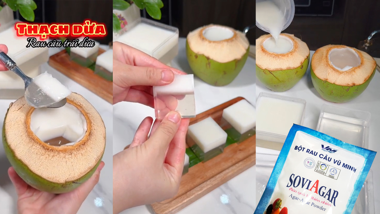 Làm Thạch Dừa Chỉ 5 Phút Với Bột Rau Câu Vũ Minh – Tiện Mà Ngon