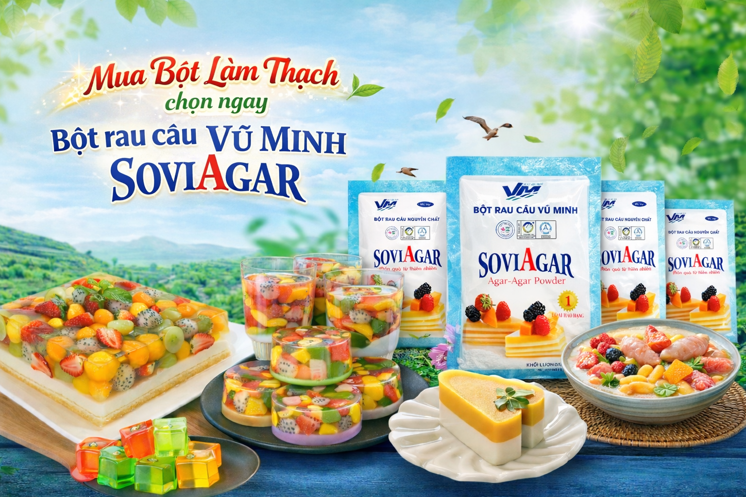 Mua Bột Làm Thạch Chọn Ngay Bột Rau Câu Vũ Minh Soviagar