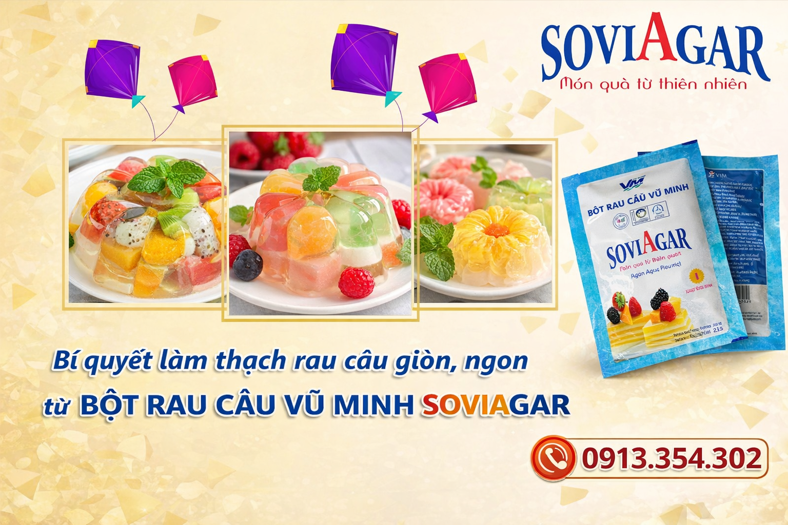 Bột Rau Câu Vũ Minh Soviagar – Bí Quyết Làm Thạch Ngon Cho Các Bà Nội Trợ