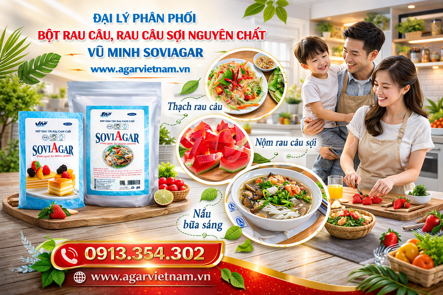 Hợp Tác Kinh Doanh: Cung Cấp Rau Câu Sợi Giòn Vũ Minh SoviAgar Uy Tín – Cơ Hội Phát Triển Bền Vững