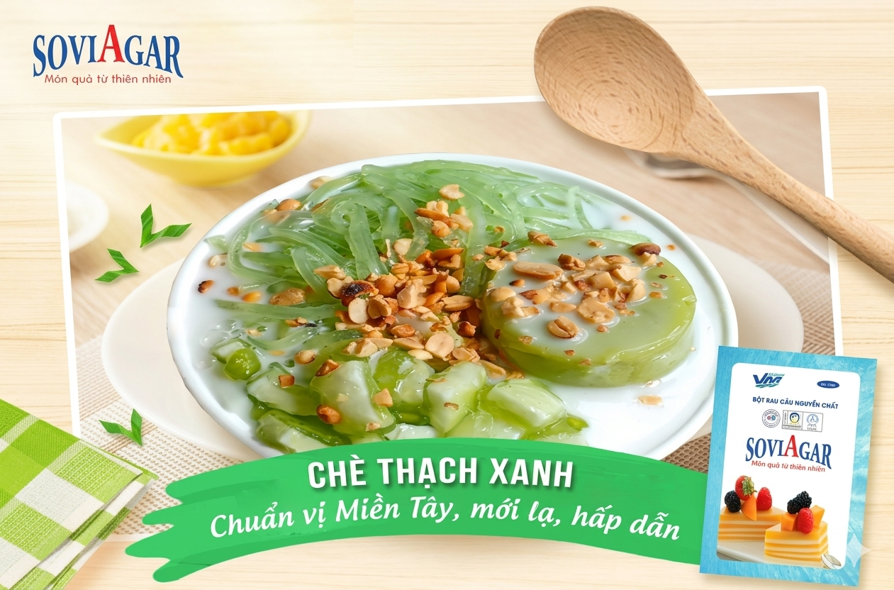 Chè Thạch Xanh Rau Câu Sợi: Bí Quyết Chuẩn Vị Miền Tây Giòn Sần Sật Tại Nhà