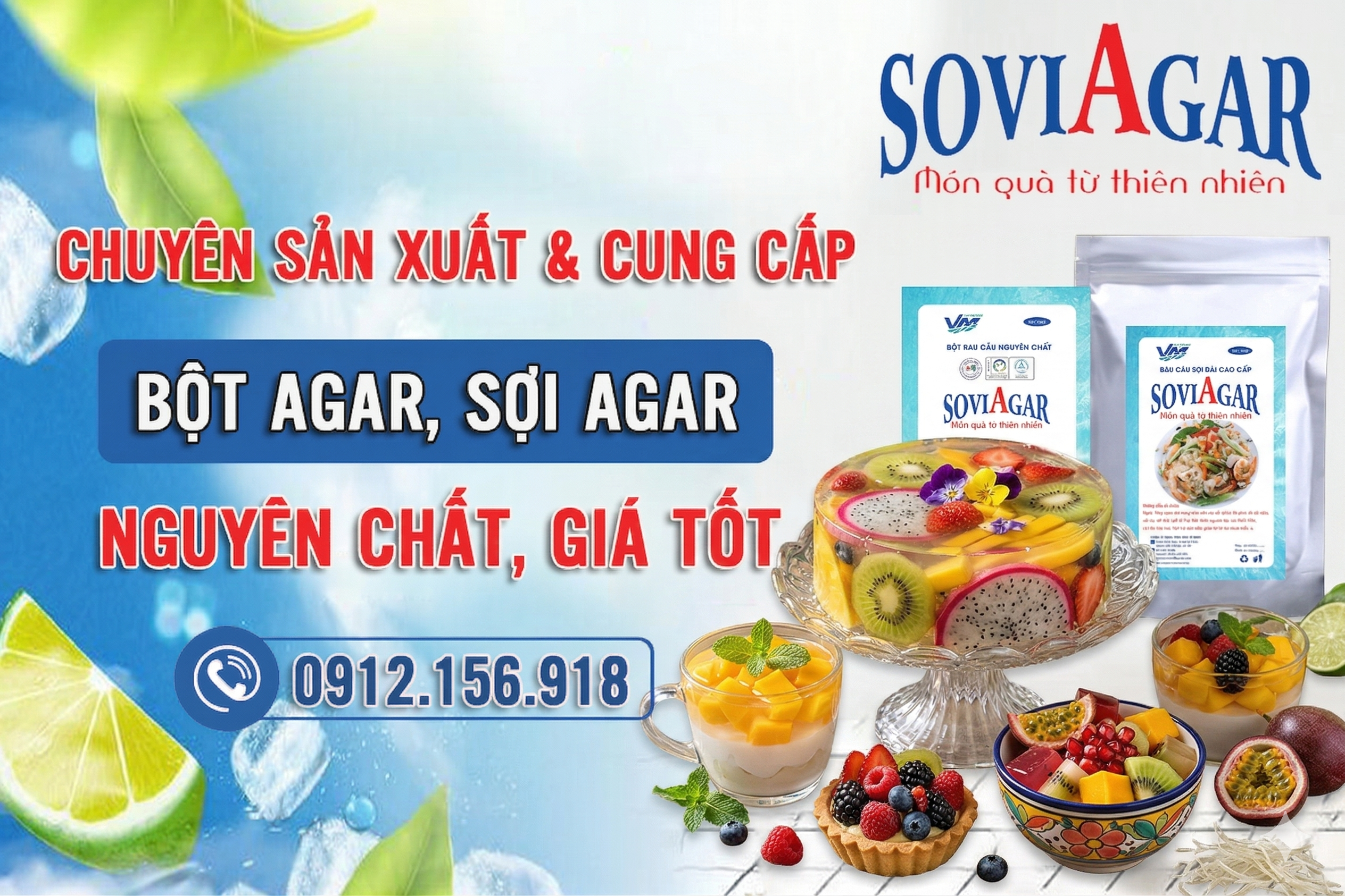 Sản Xuất, Cung Cấp Bột Agar-Agar, Rau Câu Sợi Uy Tín – Chất Lượng Hiện Nay