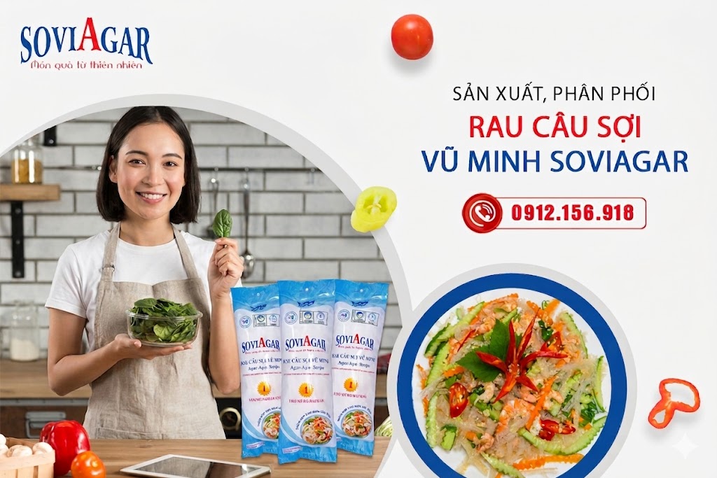 Rau Câu Vũ Minh SoviAgar Làm Nộm Miến – Món Ngon Lạ Miệng, Thanh Mát, Dễ Làm Tại Nhà