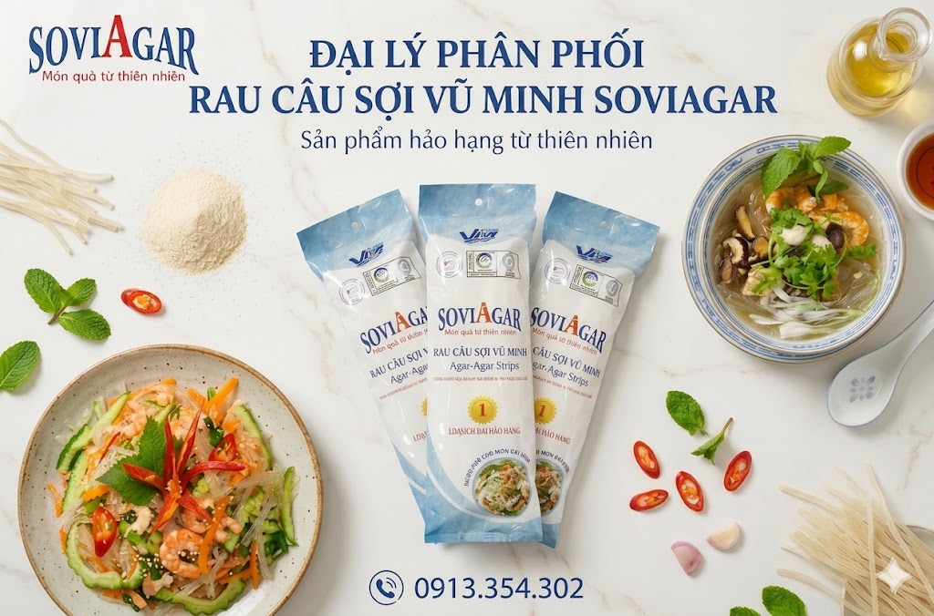 Phân Phối Rau Câu Sợi Vũ Minh SoviAgar Chính Hãng – Nguyên Chất, Giá Tốt 