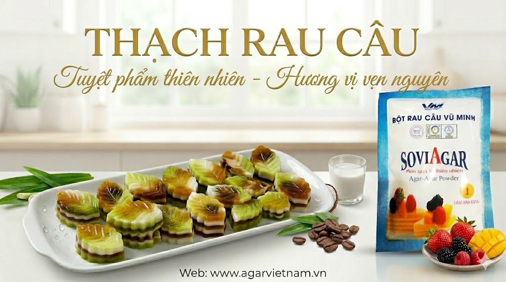 Bí Kíp Tạo Nên Các Món Thạch Rau Câu Giòn Ngon Với Bột Rau Câu Vũ Minh SoviAgar