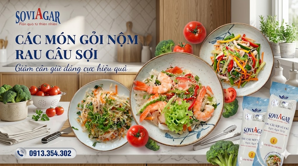Rau Câu Sợi Vũ Minh SoviAgar – Bí Quyết Tạo Nên Những Món Tráng Miệng Đẹp Mắt Và Hấp Dẫn