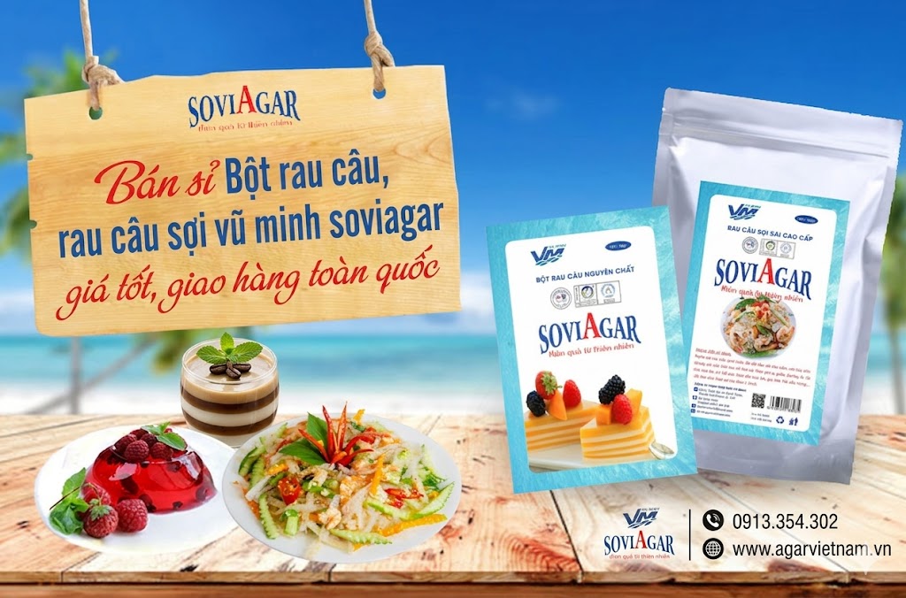 BÁN SỈ BỘT RAU CÂU, RAU CÂU SỢI VŨ MINH SOVIAGAR GIÁ TỐT – GIAO HÀNG TOÀN QUỐC 