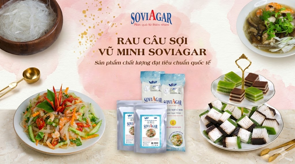 Tuyệt Chiêu Đánh Bay Nắng Nóng Với Các Món Ngon Từ Rau Câu Sợi Vũ Minh SoviAgar 