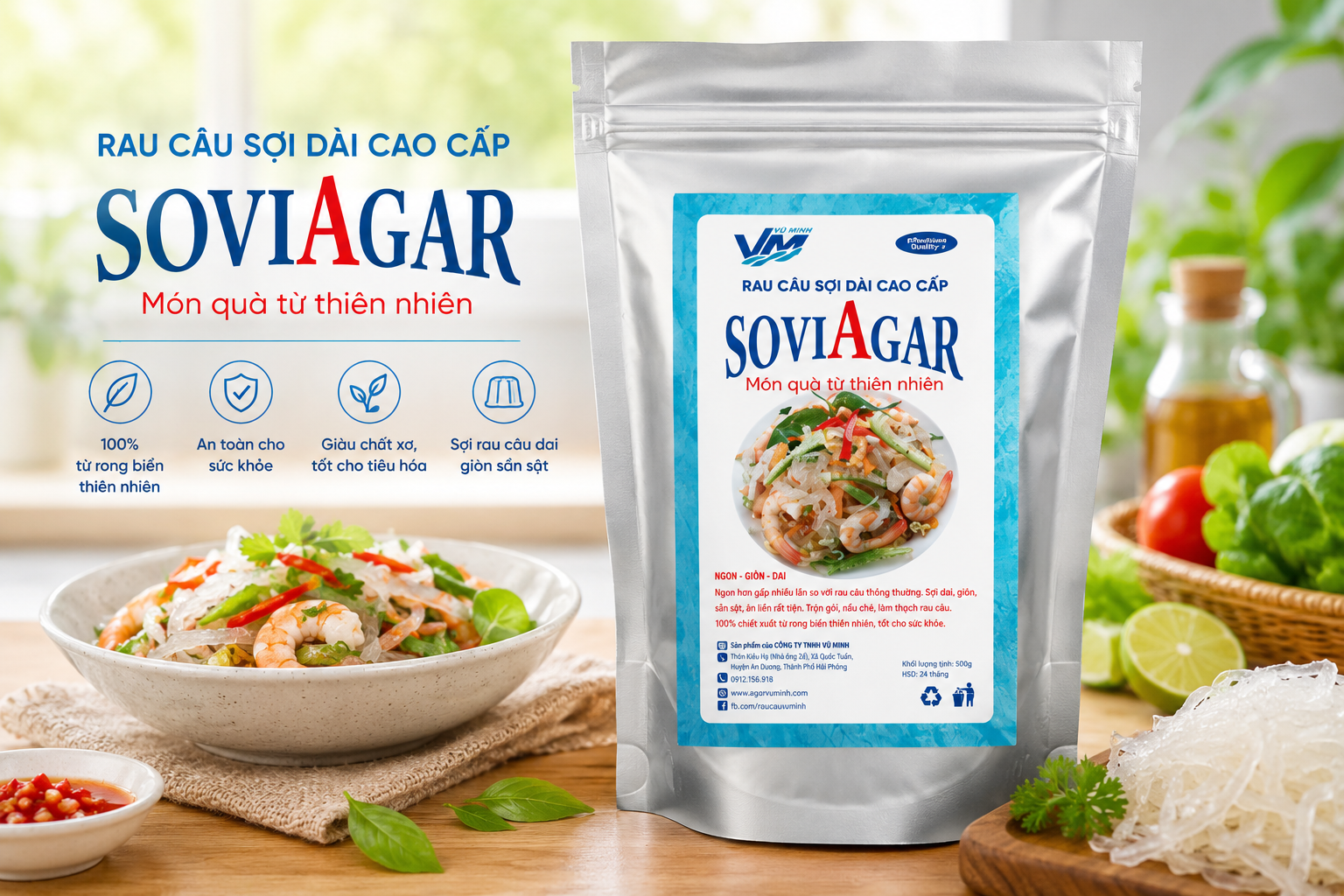 Tổng Hợp Những Món Ăn Ngon, Lạ Miệng Từ Rau Câu Sợi Dài Cao Cấp SoviAgar