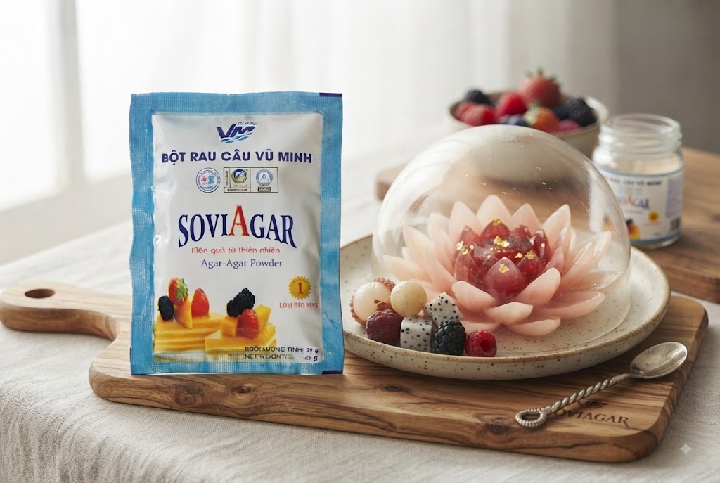 Nghệ Thuật Làm Thạch 3D Hoa Sen Tinh Tế Cùng Bột Rau Câu Vũ Minh Soviagar