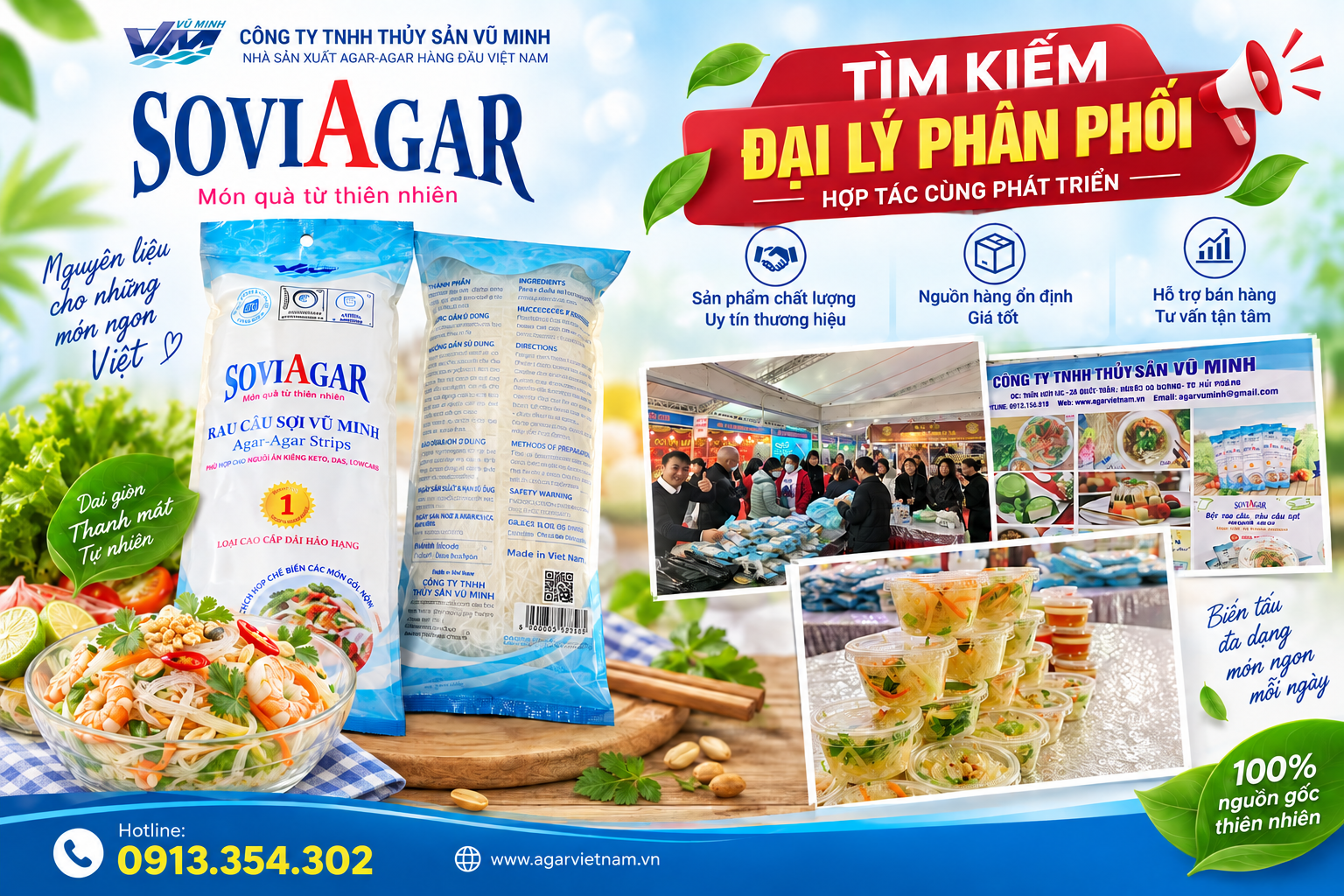 Tìm Kiếm Đại Lý Phân Phối Rau Câu Sợi Vũ Minh SoviAgar – Cơ Hội Hợp Tác Kinh Doanh Hấp Dẫn