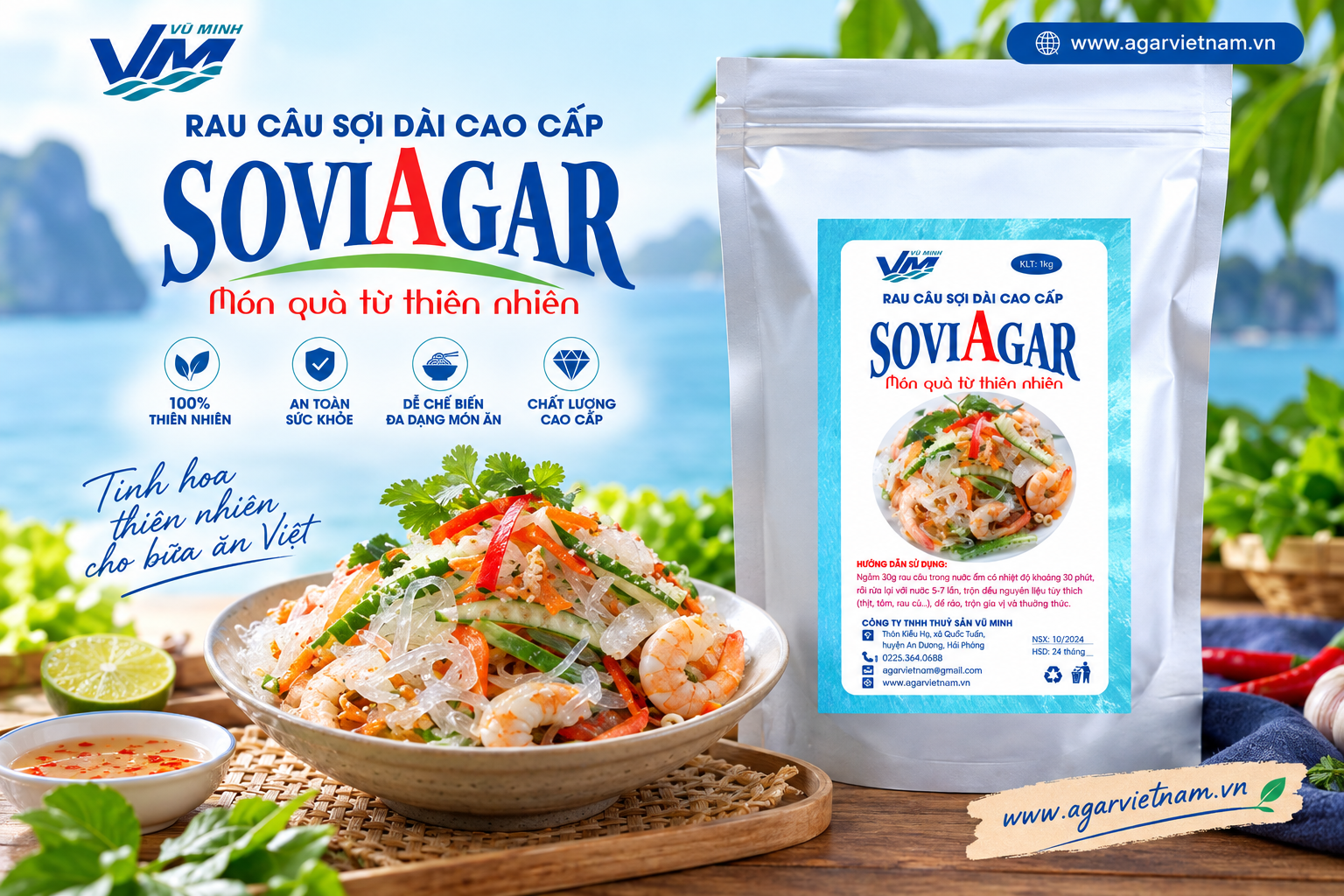 Rau Câu Sợi Dài Cao Cấp SOVIAGAR – Món Quà Từ Thiên Nhiên Cho Bữa Ăn Việt