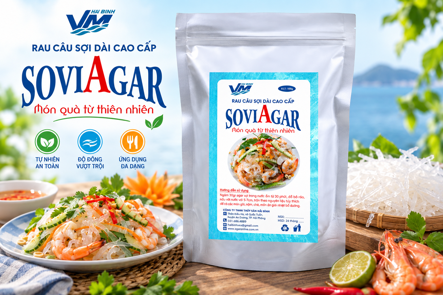 Rau Câu Sợi Dài Cao Cấp SOVIAGAR – Món Quà Từ Thiên Nhiên Cho Những Món Ăn Thanh Mát