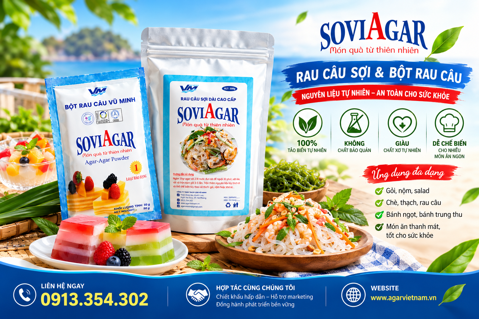 Tìm Đại Lý Phân Phối Bột Rau Câu Vũ Minh – SoviAgar