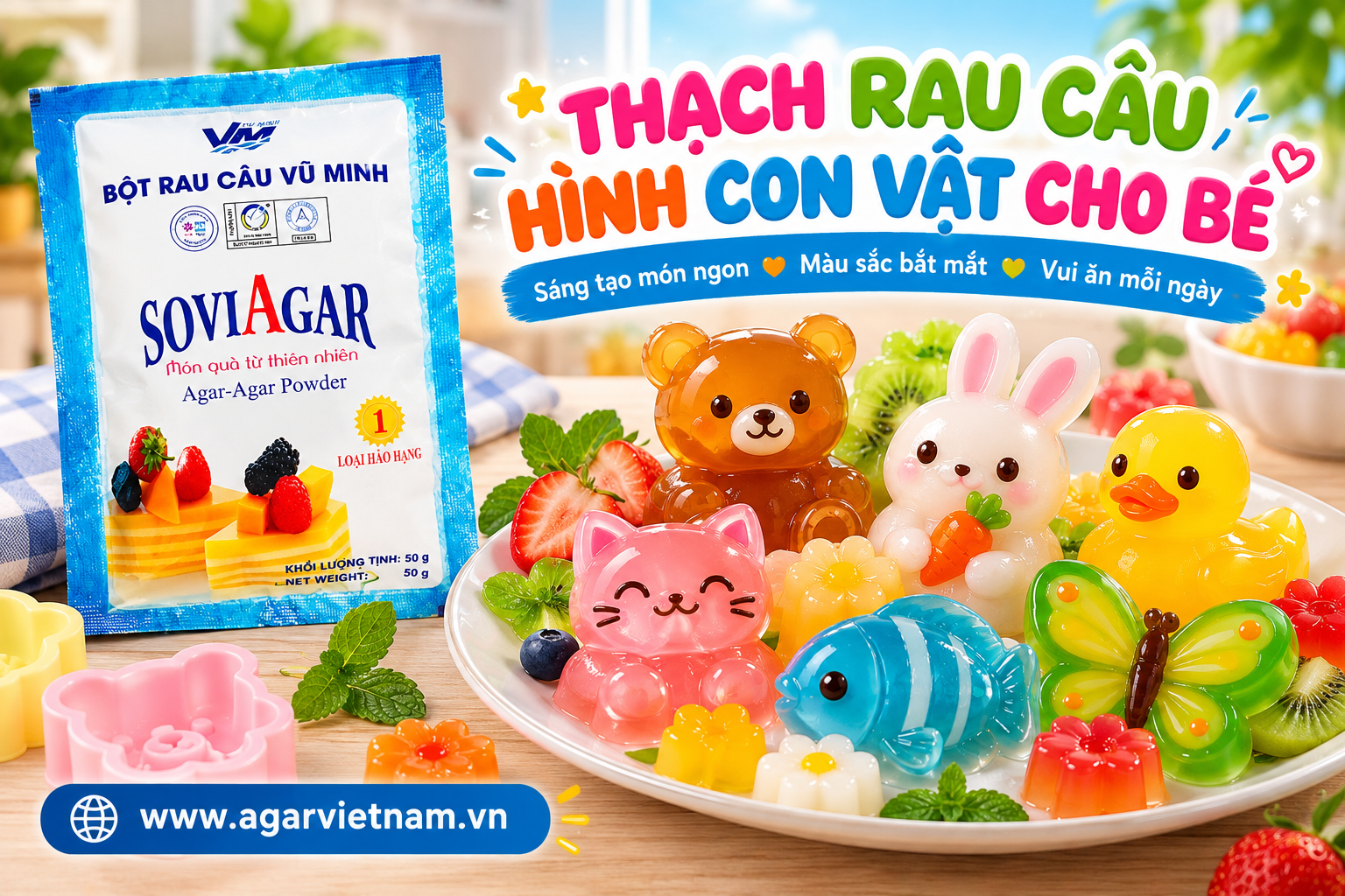 Cách Làm Thạch Rau Câu Hình Con Vật Cho Bé Đẹp Mắt, Thơm Ngon Tại Nhà