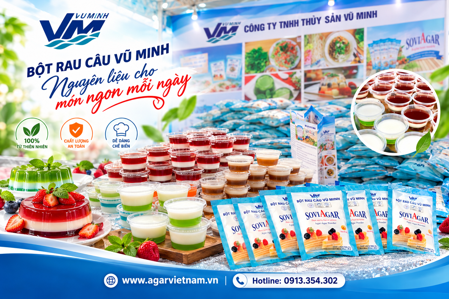 Khám Phá Bột Rau Câu SOVIAGAR: Từ Nguyên Liệu Quen Thuộc Đến Những Món Thạch Hấp Dẫn