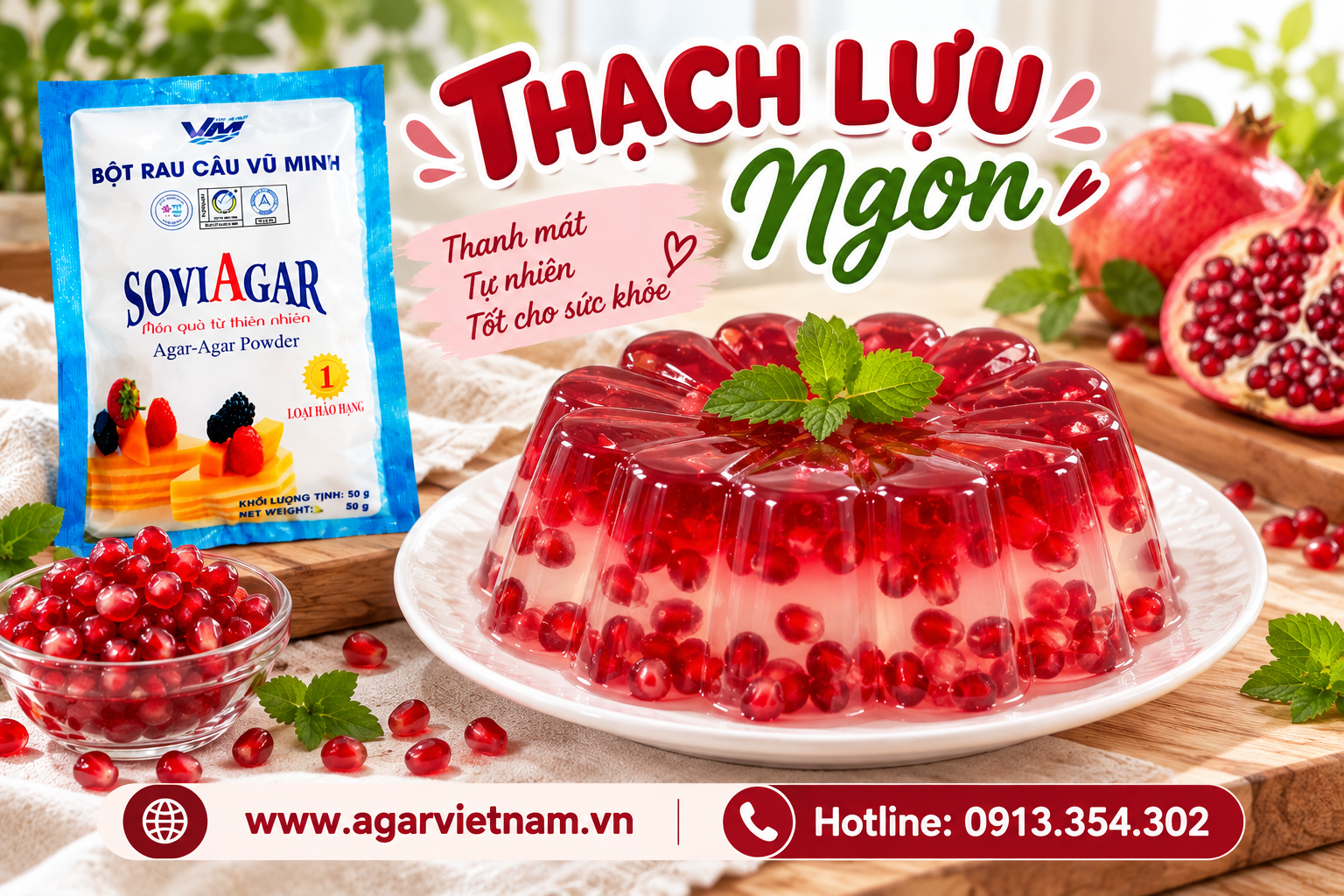 Cách Làm Thạch Lựu Ngon, Trong Đẹp, Thanh Mát Tại Nhà
