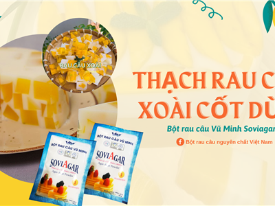 Cách làm thạch rau câu xoài cốt dừa đơn giản tại nhà