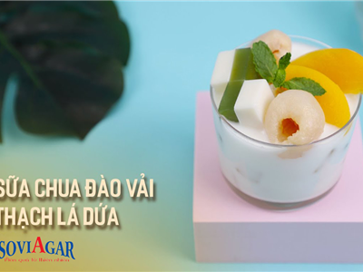 Ngon Mát Mùa Hè: Sữa Chua Đào Vải Thạch Lá Dứa | Vị Yêu Từ Thiên Nhiên