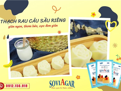 Thưởng Thức Hương Vị Độc Đáo: Rau Câu Sầu Riêng Pha Lẫn Lá Dứa Tự Nhiên