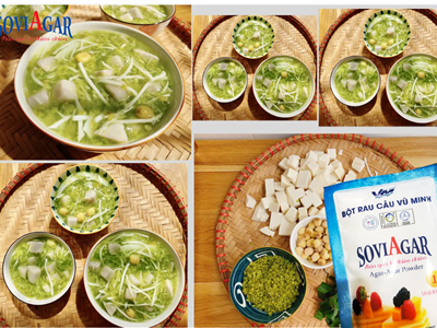 Chè Cốm Dừa Khoai Môn Hạt Sen – Món Ngon Thanh Mát Từ Bột Rau Câu Vũ Minh Soviagar