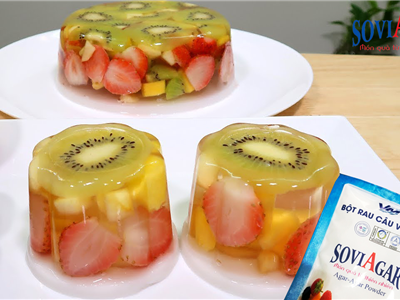 Thạch Trái Cây Hoa Quả Ngon Từ Bột Rau Câu Vũ Minh Soviagar  – Món Tráng Miệng Thanh Mát