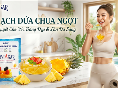Ăn thạch dứa giảm cân có tốt không? Review chi tiết thạch dứa từ bột rau câu Vũ Minh Soviagar