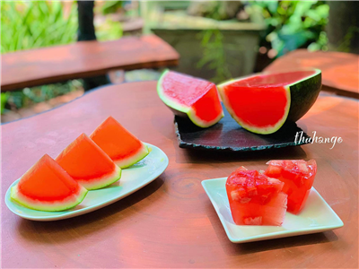 Làm Thạch Dưa Hấu Siêu Mát Lạnh, Vừa Ngon Vừa Đẹp, Bé Mê Tít