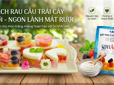 Thạch Rau Câu Trái Cây Ngon Mát Từ Bột Rau Câu Vũ Minh SoviAgar – Công Thức Đơn Giản Ai Cũng Làm Được